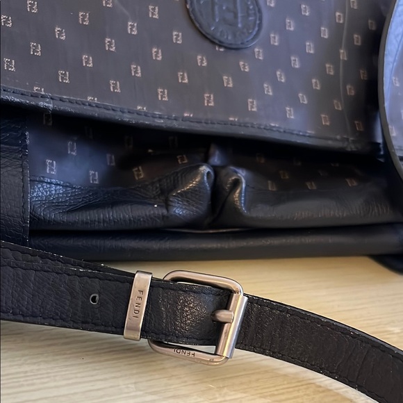 Vintage Fendi Messenger Bag with Monogram Fendi Pattern and Adjustable Strap - Picture 11 of 14